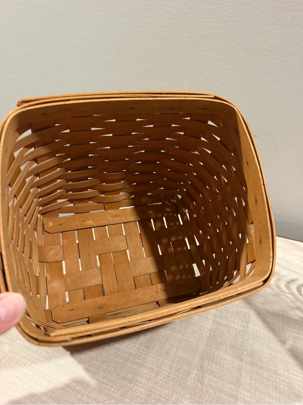 Longaberger slanted basket